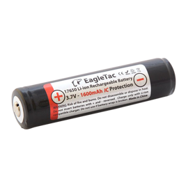 Eagletac 17650 3,7 volt litiumjonbatteri 1600 mAh med skyddskrets